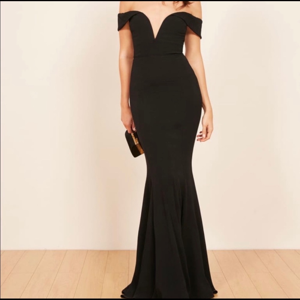 Reformation Bali dress in black